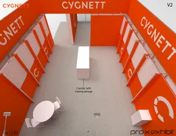 20x50 Péninsule booth design by Pro-X Exhibits
